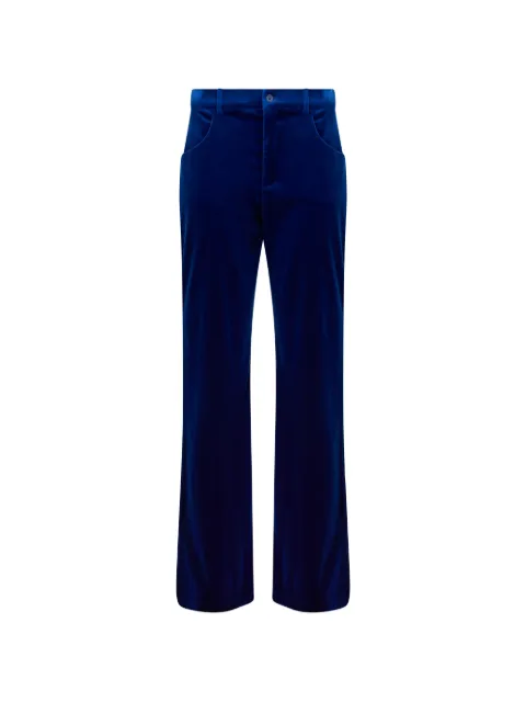 Alberta Ferretti velvet-finish trousers Blue A03065135