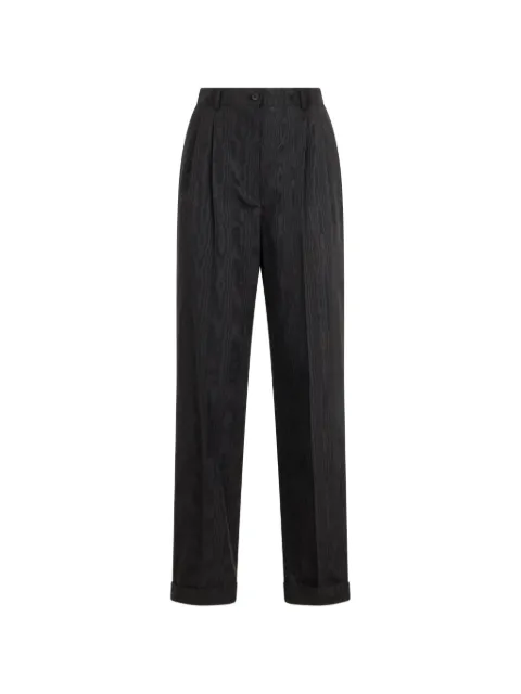 Alberta Ferretti moiré-effect tailored trousers Black A03115120