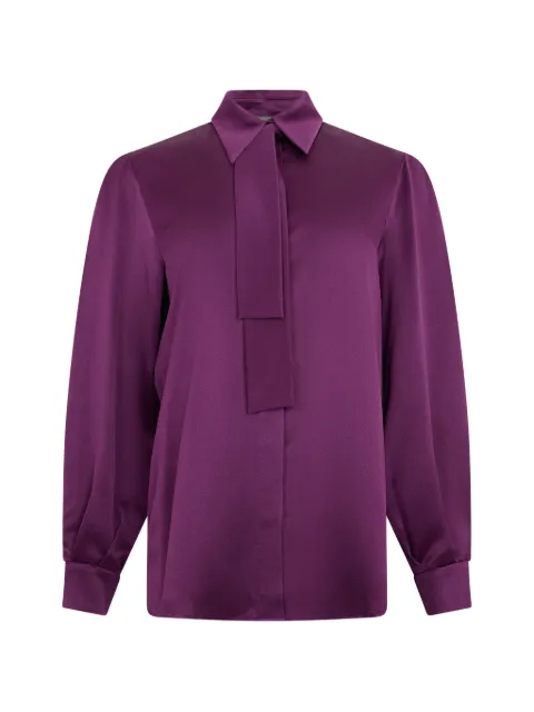 Alberta Ferretti tie-neck silk shirt Purple A02215117