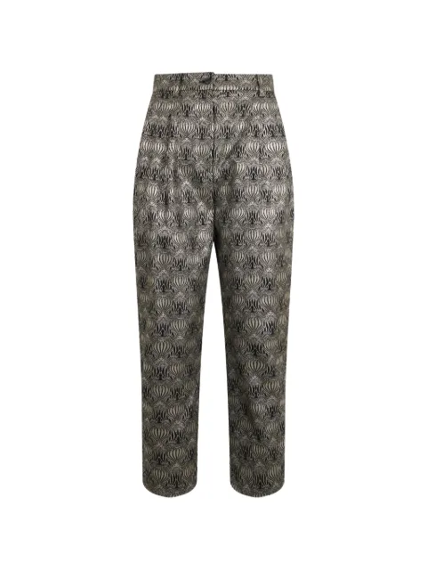 Alberta Ferretti abstract-pattern trousers Black A03225131