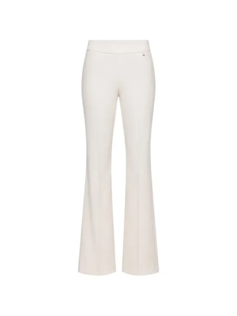 DiveDivine high-waisted flare trousers White PANTALONEURBINO