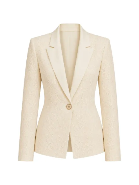 DiveDivine Tosca lace-embroidered peaked-lapel blazer Yellow GIACCATOSCA