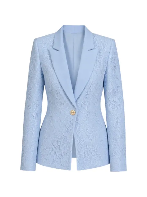 DiveDivine Tosca lace peaked-lapel blazer Blue GIACCATOSCA