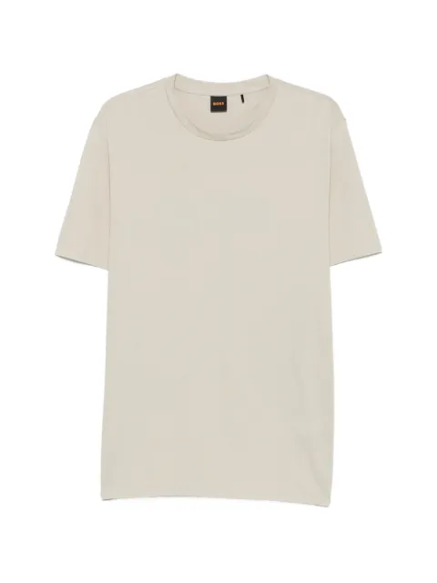 BOSS logo-print T-shirt Neutrals 50566504