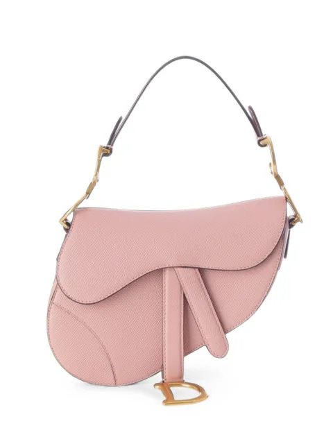 Christian Dior Pre-Owned 2018 Mini Grained Calfskin Saddle Bag satchel Pink TNT4TW6F4TA4TKAV