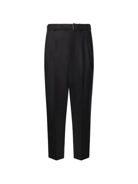 Giuliano Galiano Jose belted pleated trousers Black JOSENERO