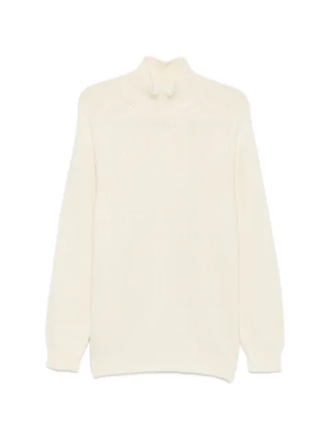 SCAGLIONE high-neck raglan-sleeve sweater Neutrals UTW022