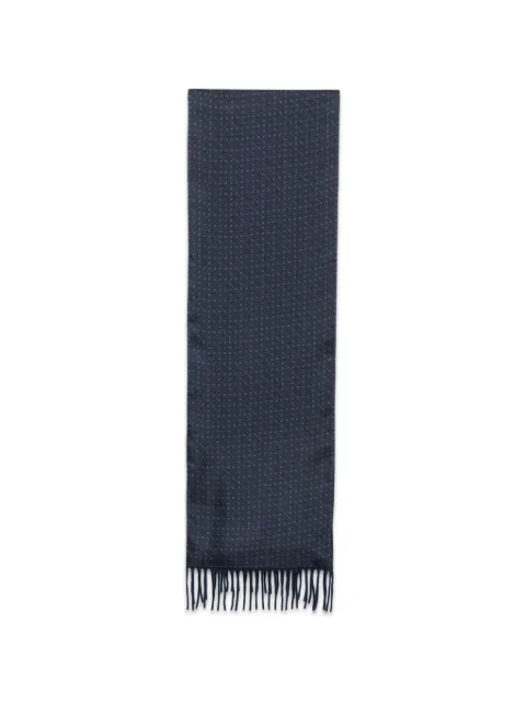 Ferragamo geometric-print fringed scarf Blue 797137