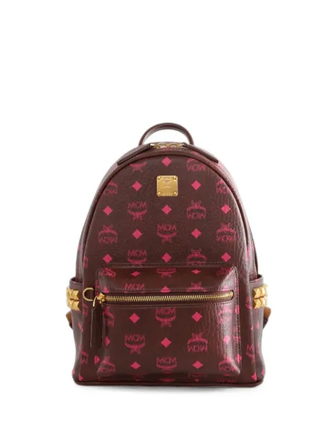MCM Stark monogram-print studded backpack Brown MMKGSVE03