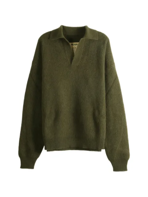Uma Wang ribbed-knit jumper Green UK7565