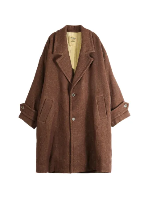 Uma Wang oversized notched-lapel coat Red UM8506