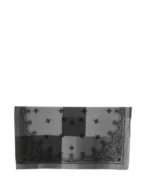Destin paisley-print wool scarf Grey JUCACULA
