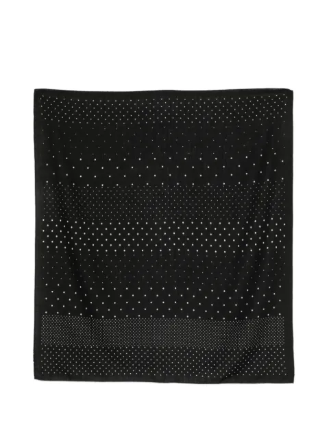 Destin polka-dot wool scarf Black JUCARADOBL