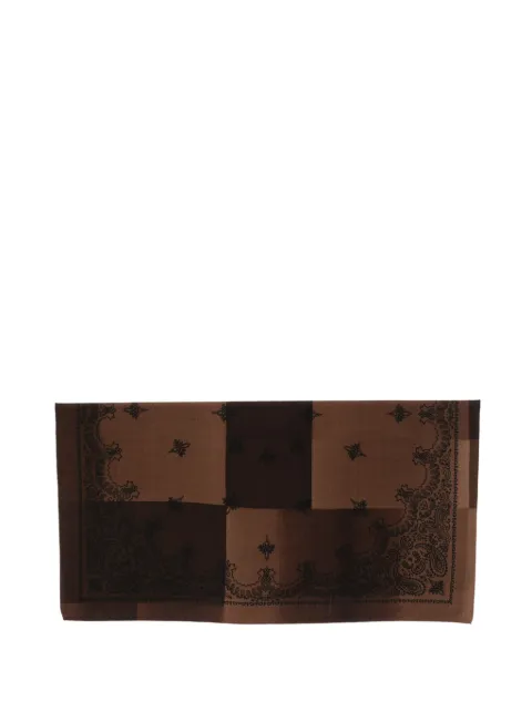 Destin paisley-print wool scarf Brown JUCACUBR