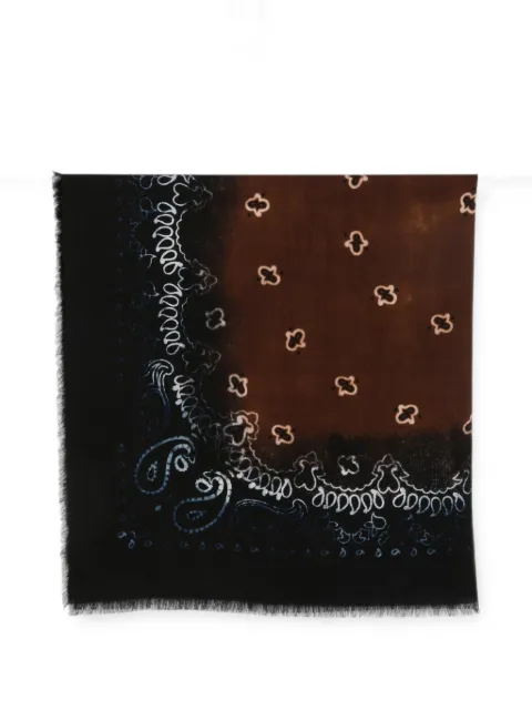 Destin paisley-print scarf Blue JILQUAHANAVI