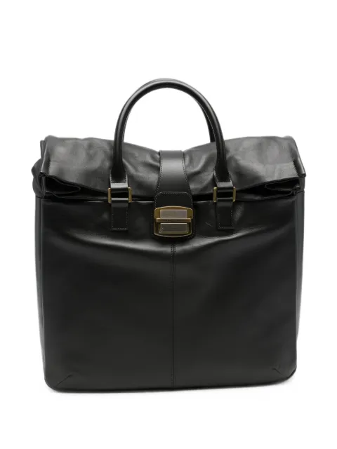 Emporio Armani leather buckle-fastening tote bag Black EM007414AF29743