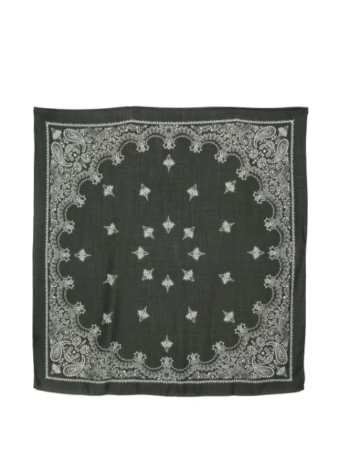 Destin paisley-print wool scarf Black JUCABABOS
