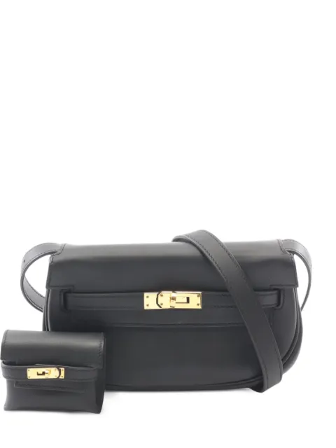 Hermès Pre-Owned 2024 Swift Kelly Moove crossbody bag Black 3YUY5VQGIM4USWLB
