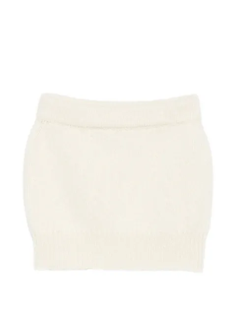 Malo Aran ribbed-knit mini skirt White DXO068F7D04