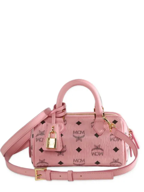 MCM mini Ella padlock-detail tote bag Pink MWBESEA01
