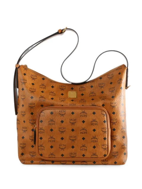 MCM Aren logo-print tote bag Brown MMHGATA01