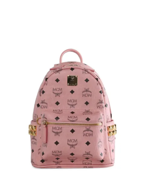 MCM monogram-print studded backpack Pink MMKEAVE16