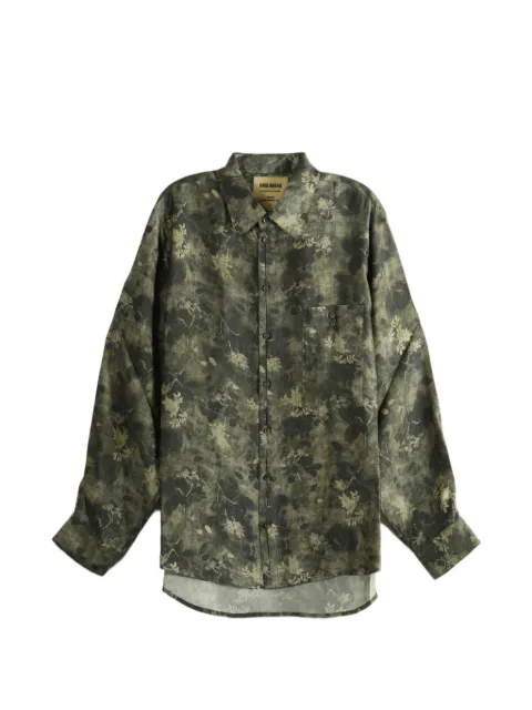 Uma Wang floral-print long-sleeve shirt Green UM1501