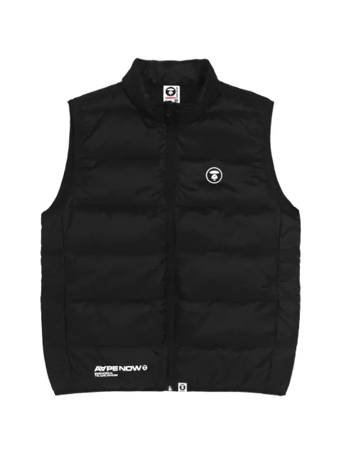 AAPE BY *A BATHING APE® Moonface zip-up vest Black AAPDNM7515XXJ