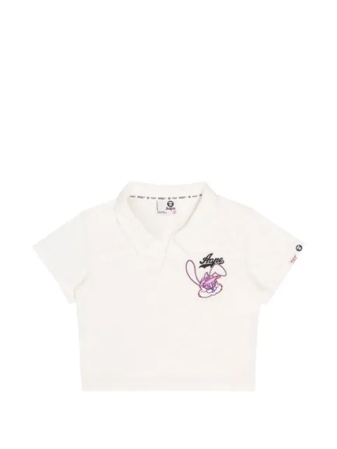 AAPE BY *A BATHING APE® bunny-embroidered cropped T-shirt Neutrals AAPPOW1326XXK