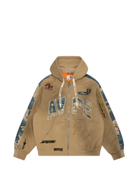 AAPE BY *A BATHING APE® logo-patch hooded jacket Neutrals AAPJKM7677XXN