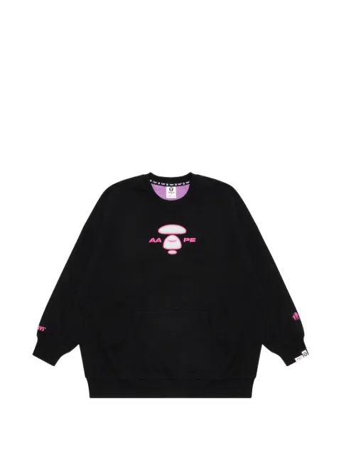 AAPE BY *A BATHING APE® Moonface embroidered sweatshirt Black AAPSWW3920XXJ