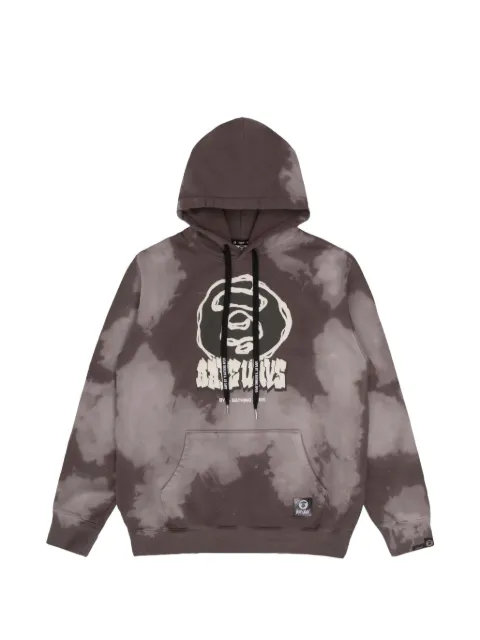 AAPE BY *A BATHING APE® Moonface splattered graphic hoodie Brown AAPSWM3945XXJ