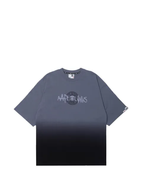 AAPE BY *A BATHING APE® Moonface gradient-print T-shirt Grey AAPTEM1399XXL