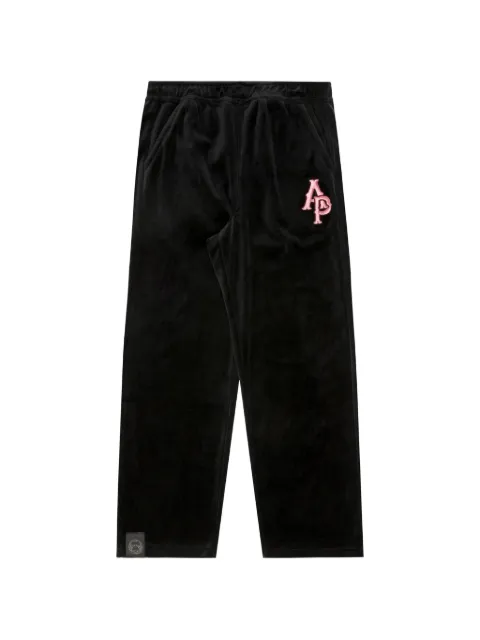 AAPE BY *A BATHING APE® monogram-embroidered straight-leg track pants Black AAPPTW6927XXJ