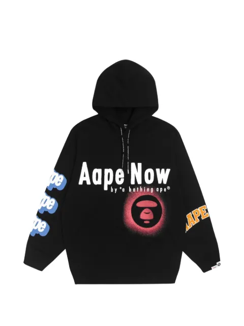 AAPE BY *A BATHING APE® Moonface logo-print hoodie Black AAPSWW3751XXF