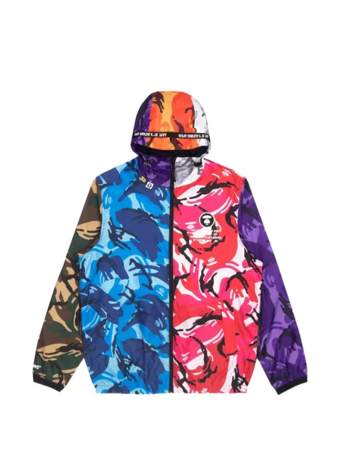 AAPE BY *A BATHING APE® Moonface camo-print jacket Blue AAPLJM7497XAI