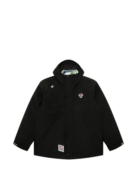 AAPE BY *A BATHING APE® Moonface-logo hooded jacket Black AAPDNM7670XXN