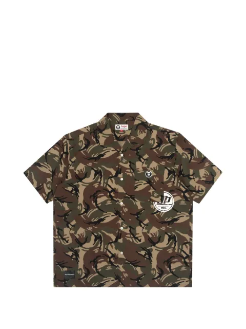 AAPE BY *A BATHING APE® Moonface camouflage-print shirt Green AAPSRM8348XAE