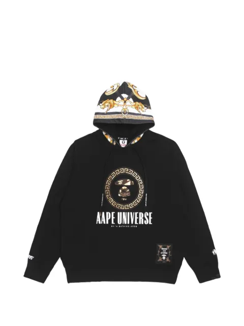 AAPE BY *A BATHING APE® Moonface pattern-print hoodie Black AAPSWM3880XXJ