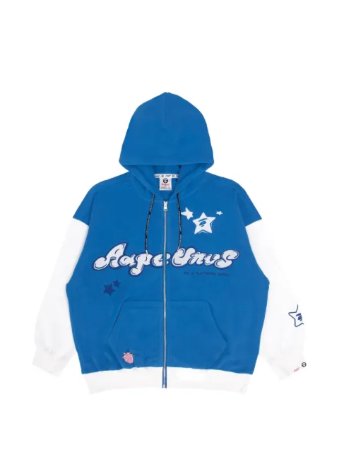 AAPE BY *A BATHING APE® Moonface panelled hoodie Blue AAPSWW3929XXJ