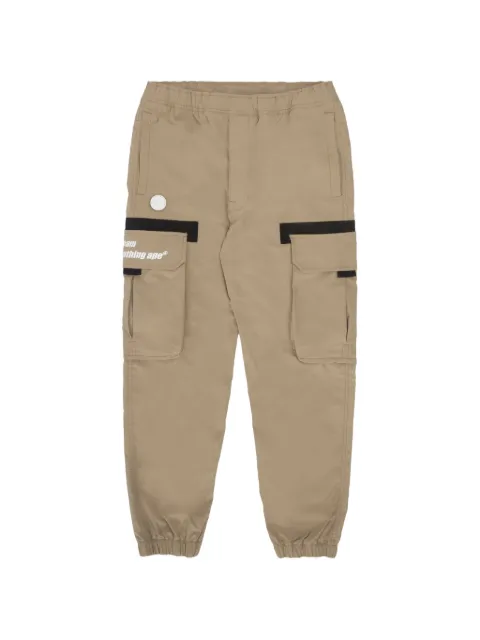 AAPE BY *A BATHING APE® Moonface logo-patch cargo track pants Black AAPPTM6958XXL