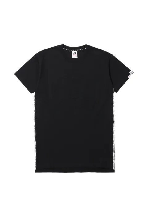 AAPE BY *A BATHING APE® short-sleeve side-stripe T-shirt Black AAPTNW0230XXC