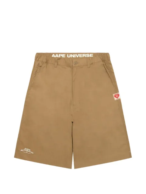 AAPE BY *A BATHING APE® AAPEUNVS embroidered-patch shorts Neutrals AAPSPMC691XXQ