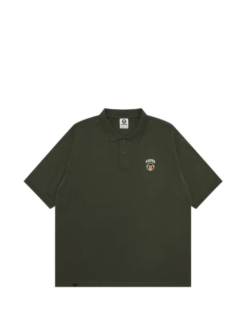 AAPE BY *A BATHING APE® AAPER logo-embroidered polo shirt Green AAPPOM1677XXO
