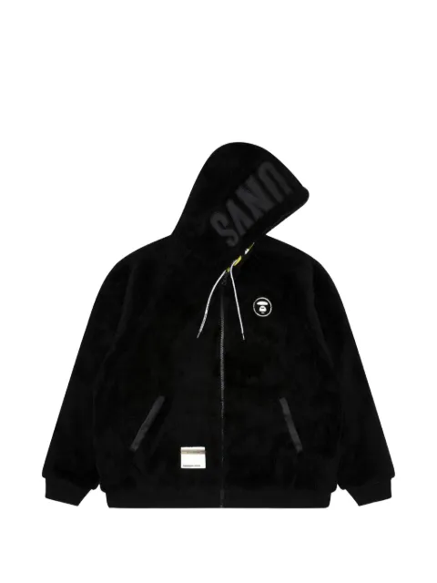 AAPE BY *A BATHING APE® Moonface embroidered reversible hoodie Black AAPSWMA370XXL