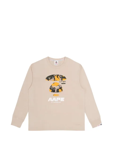 AAPE BY *A BATHING APE® Moonface camouflage-print T-shirt Neutrals AAPLTM1017XXJ