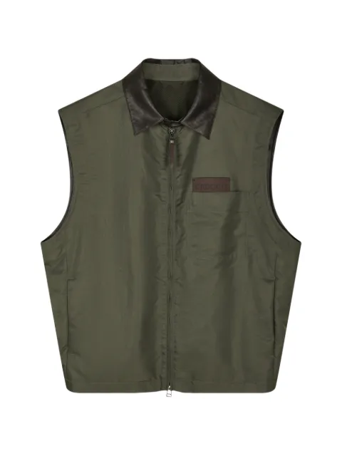 CROQUIS zip-up pocket-detail vest Green 9Q7510150