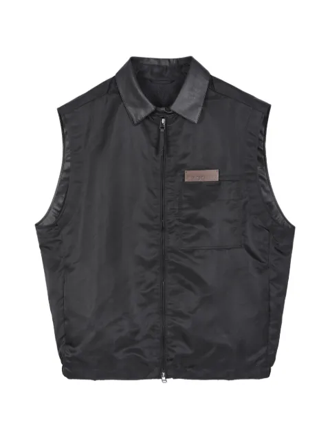 CROQUIS logo-patch zip-up gilet Black 9Q7510150