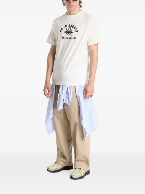 Palm Angels graphic-print short-sleeve T-shirt Neutrals PAMAA001JR0130310
