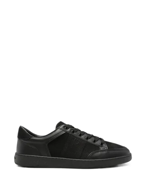Ferragamo Gancini panelled leather sneakers Black 798331
